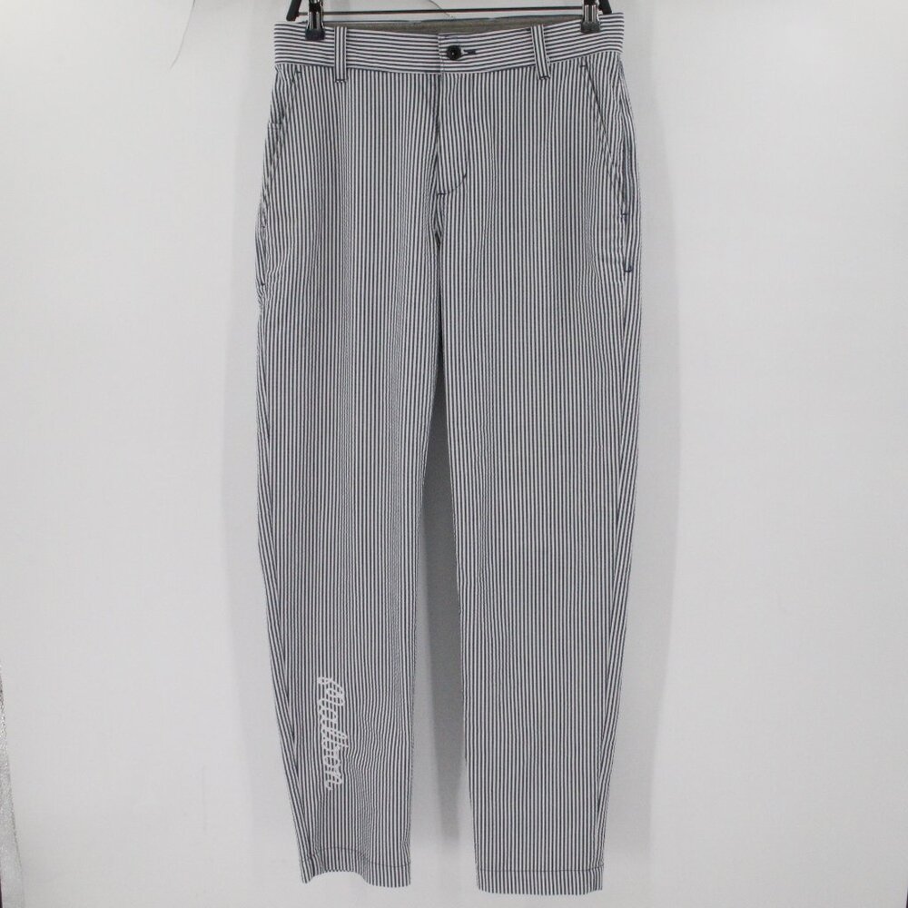 Malbon Golf x Nike Pant Mens 30 Dri-FIT UV Chino Striped Straight Leg Mid Rise